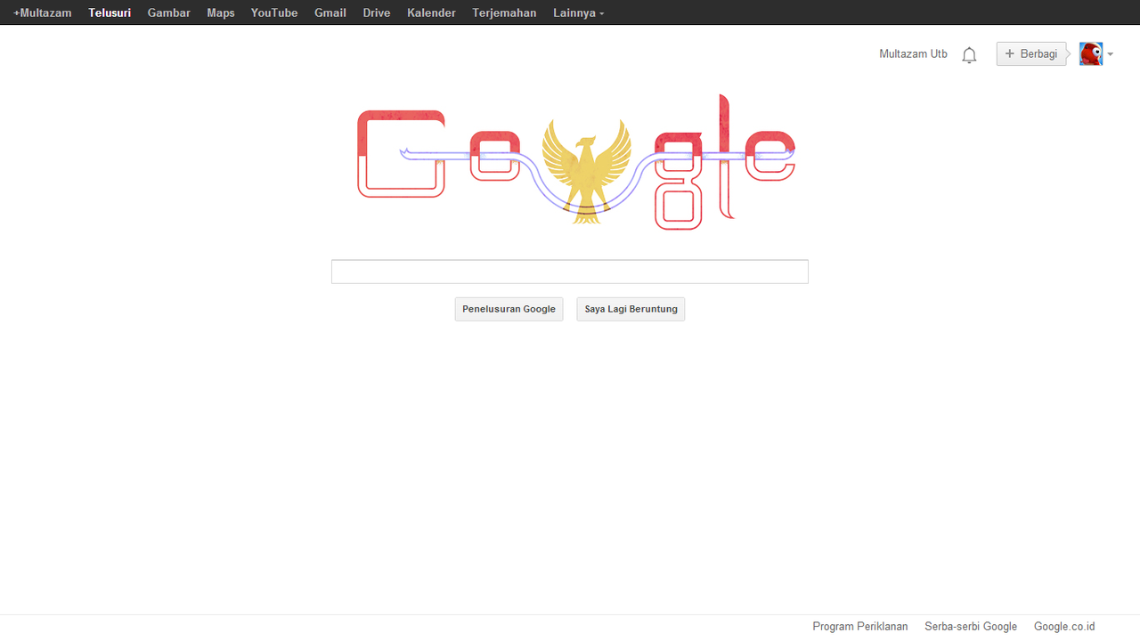 Google juga Merayakan HUT RI KE 68 gan