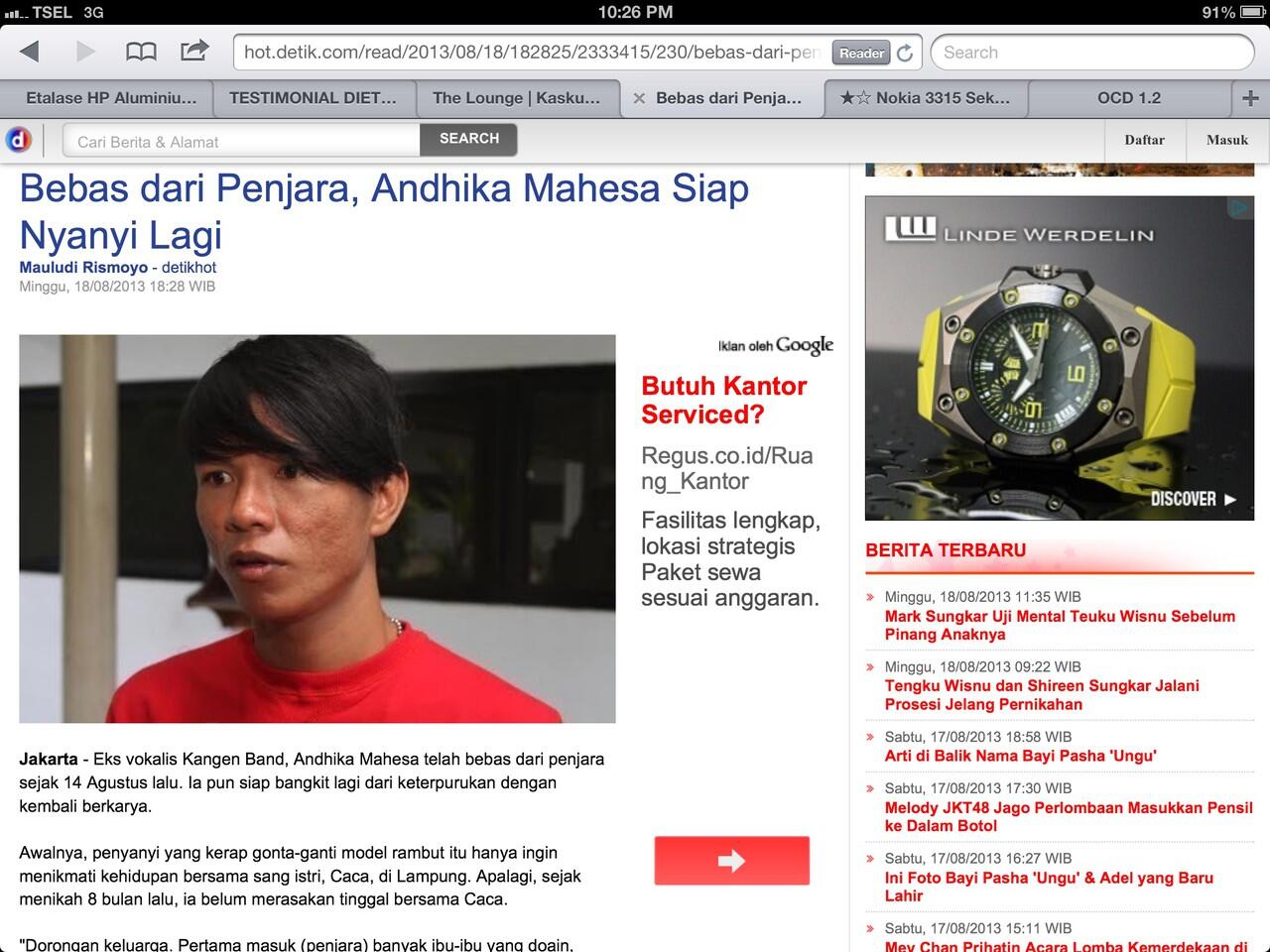 Breaking News : Andhika siap nyanyi lagi