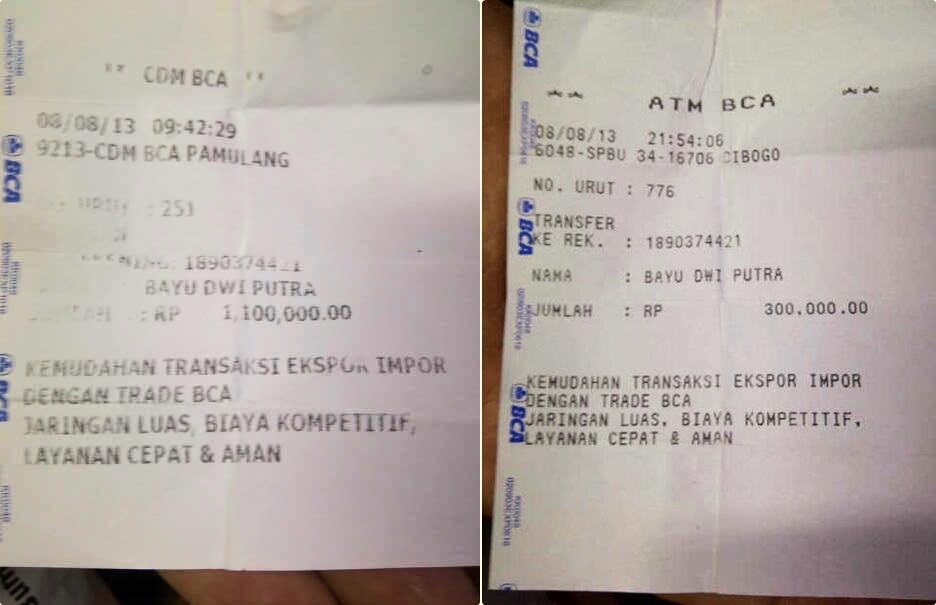 Jasa deteksi alamat rekening penipu / temannya (bca only)