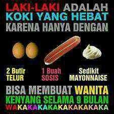 Laki laki adalah koki yg hebat