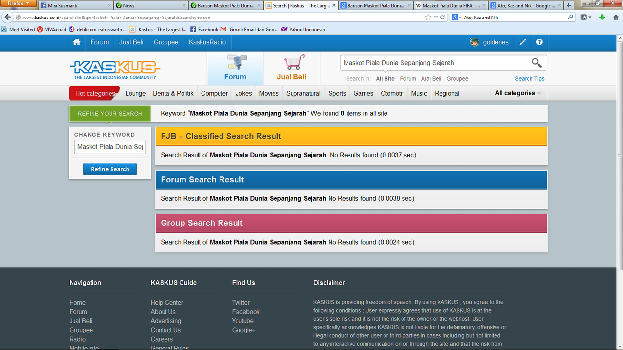 Maskot Piala Dunia Sepanjang Sejarah