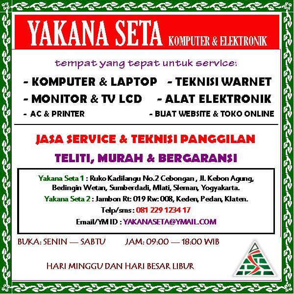 service center yogyakarta dan sekitarnya