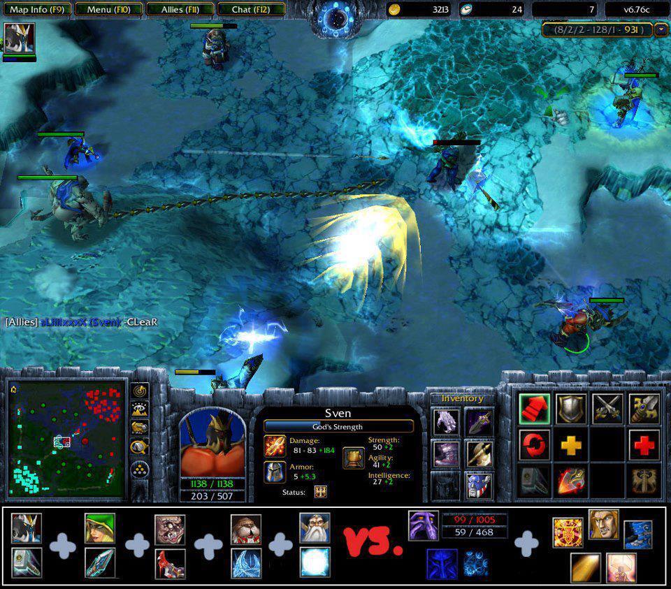 Void,omniknight VS Sven,Lesrac,Tusk,Pudge,Windrunner &#91;DotaLovers masuk&#93;