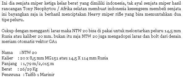SENJATA-SENJATA SNIPER YANG DIMILIKI INDONESIA