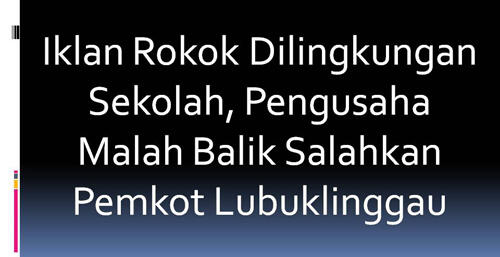 Iklan Rokok di Lingkungan SD, Kangkangi PP