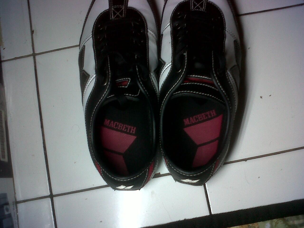 WTT MACBETH BRIGHTON WHITE BLACK RED KONDISI 90% SIZE 43