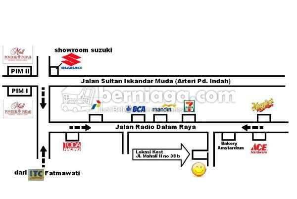 kost radio dalam dekat dgn fatmawati pondok indah gandaria blokm melawai cipete