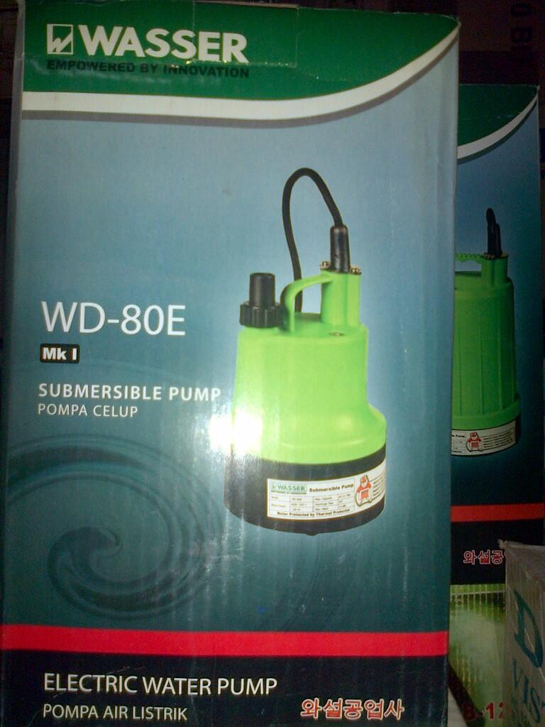Pompa Celup / Apung WASSER WD-80E & WD-101E untuk Kolam Ikan dan