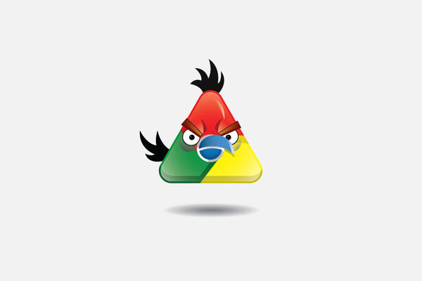 Gimana kalo logo perusahaan terkenal jadi Angry Birds?