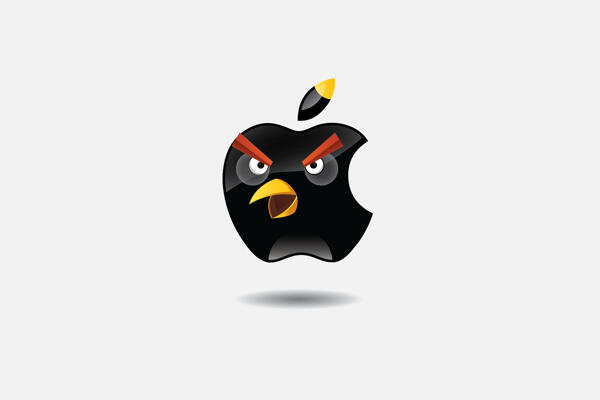 Gimana kalo logo perusahaan terkenal jadi Angry Birds?