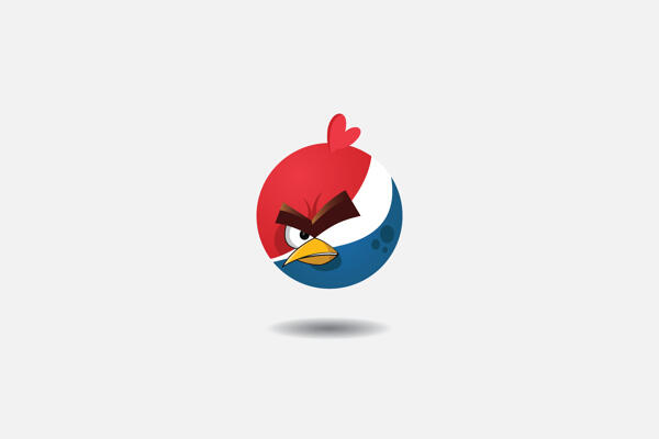 Gimana kalo logo perusahaan terkenal jadi Angry Birds?