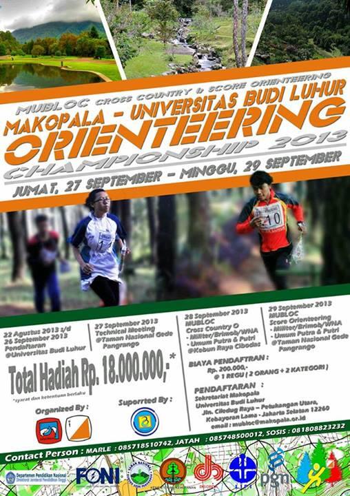 Makopala - Universitas Budi Luhur Orienteering Championship sept 2013