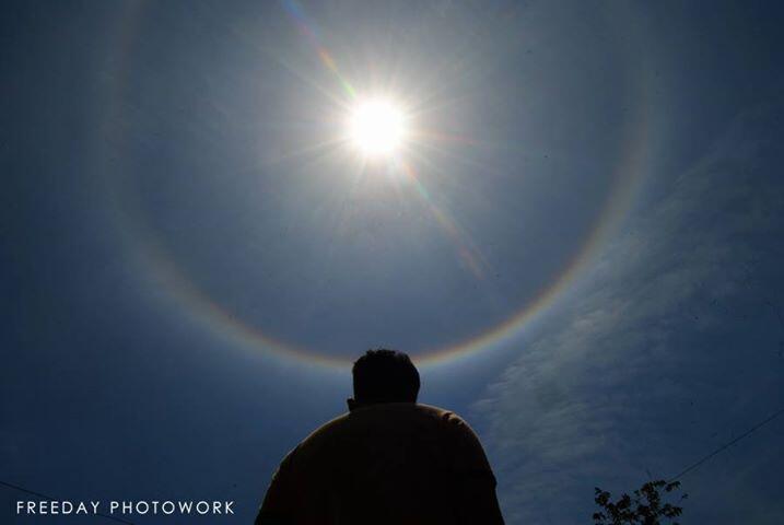 &#91;WOW&#93; Matahari Dikelilingi Pelangi, Fenomena Halo