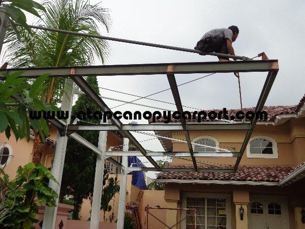 Terjual Atap Canopy kaca Atap pergola kaca Atap carport 