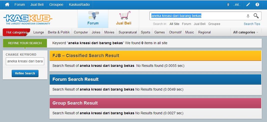 Aneka kreasi dari barang bekas