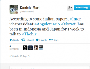 Moratti Sudah Yakin dengan Thohir