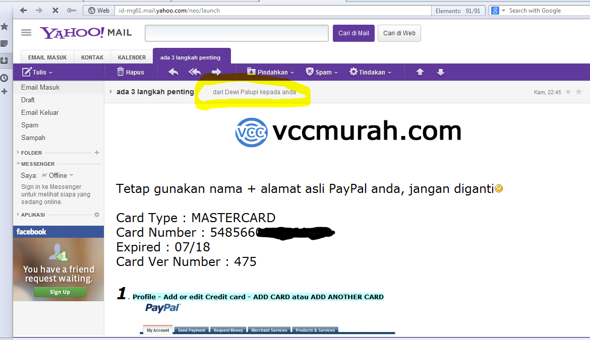 Surat Terbuka untuk VCCMURAH.COM dengan seller DEWI PALUPI