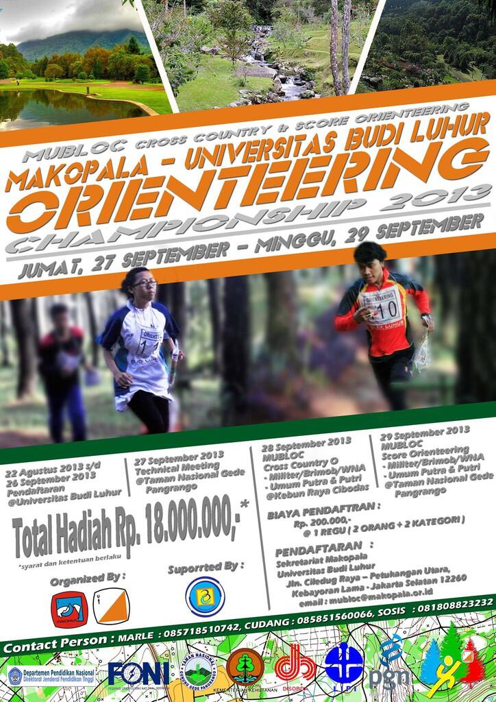 &#91;INFO&#93; MAKOPALA-UNIV BUDILUHUR ORIENTERING CHAMPIONSHIP 2013 &#91;INFO&#93;