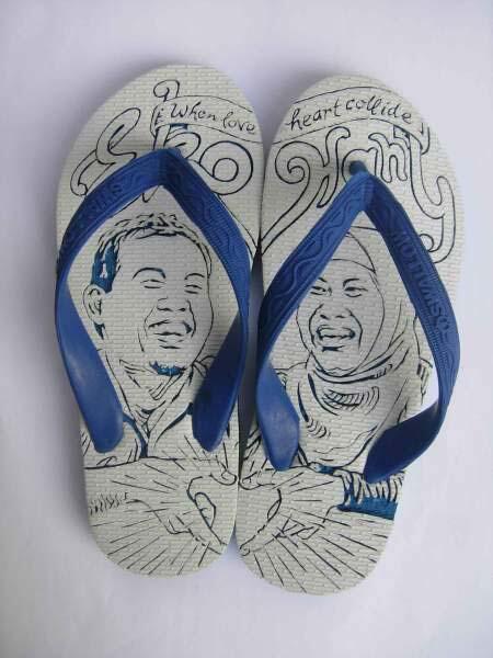 Karya Seni Congkel Sendal (Swallow Art)