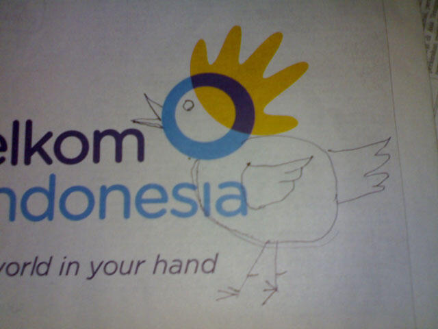 Grafiti logo Telkom ala anak tk mantap Gan