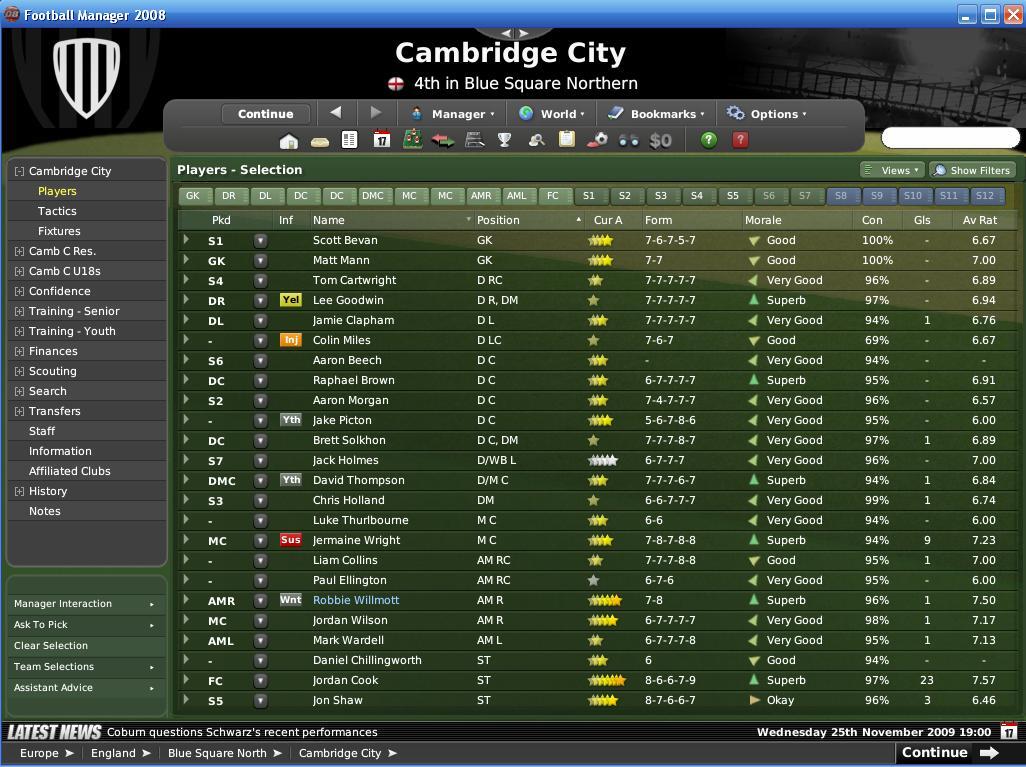 Football manager 2008 training tips