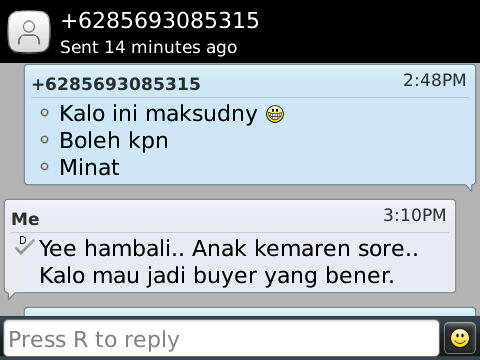 kalo ada buyer songong kaya gini mesti di apain yah gan??