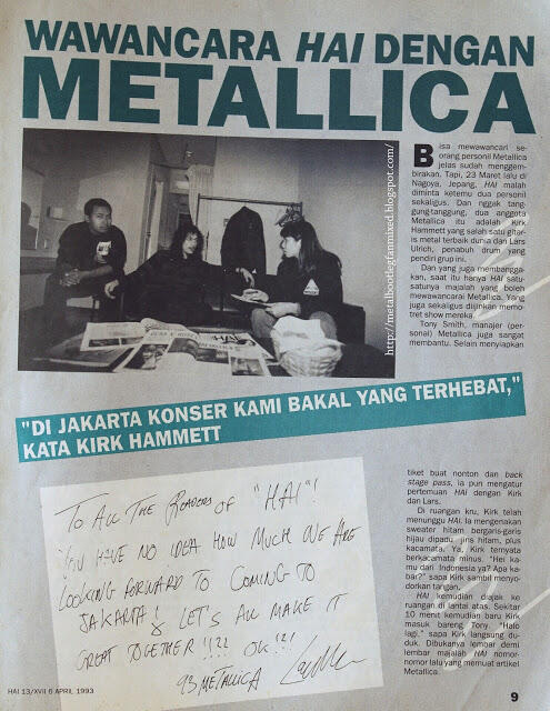 Kisah Jokowi muda nonton Metallica tahun 1993