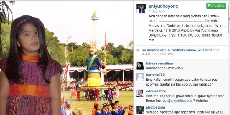 Disangka Hasil Edit, Ibu Ani Yudhoyono Berdebat di Instagram