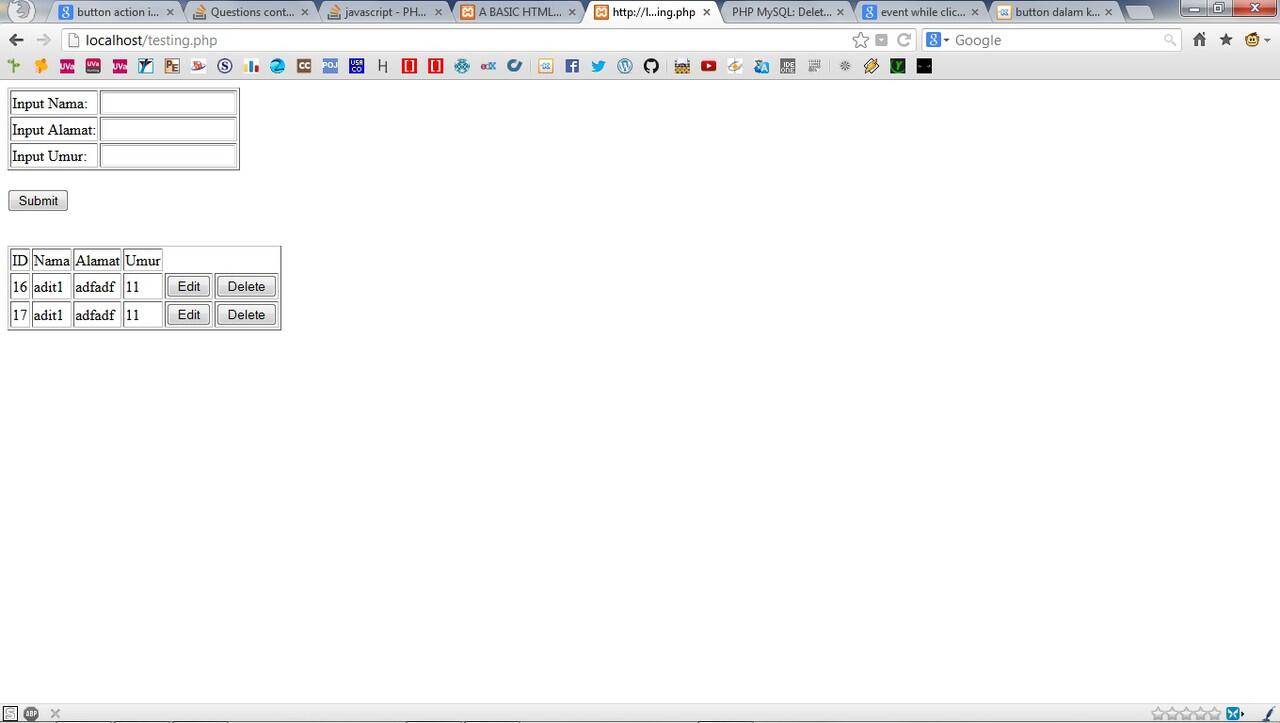 button dalam kondisi looping