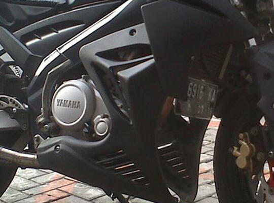 8 Detail Modifikasi Yamaha Vixion Street Fighter Full Hitam Doff