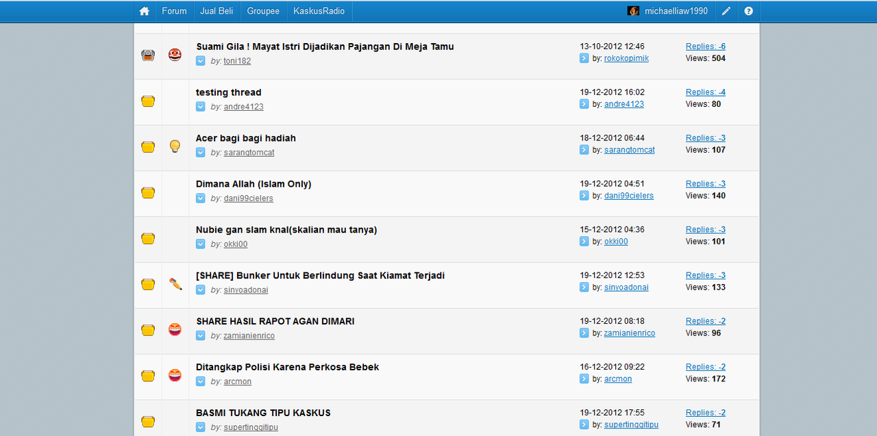&#91;ASK&#93; Kenapa ada thread yang replynya minus