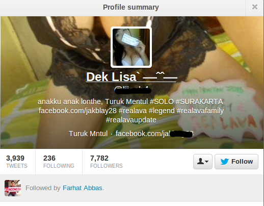 FARHAT ABBASS capres yg gemar follow akun BB++ di TWITTER &#91;pict++&#93;