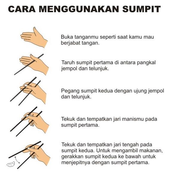 Cara menggunakan sumpit dgn benar