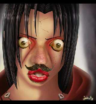 Expresi itachi saat gagal mengeluarkan amaterasu..(soto fail)