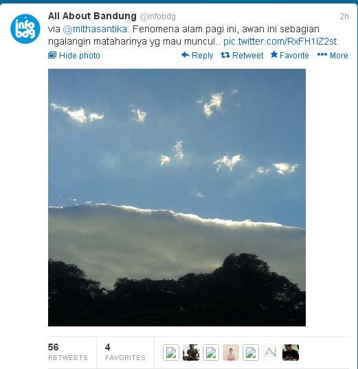 Langit Bandung yang terbelah pagi ini