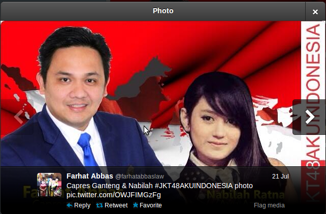 FARHAT ABBASS capres yg gemar follow akun BB++ di TWITTER &#91;pict++&#93;