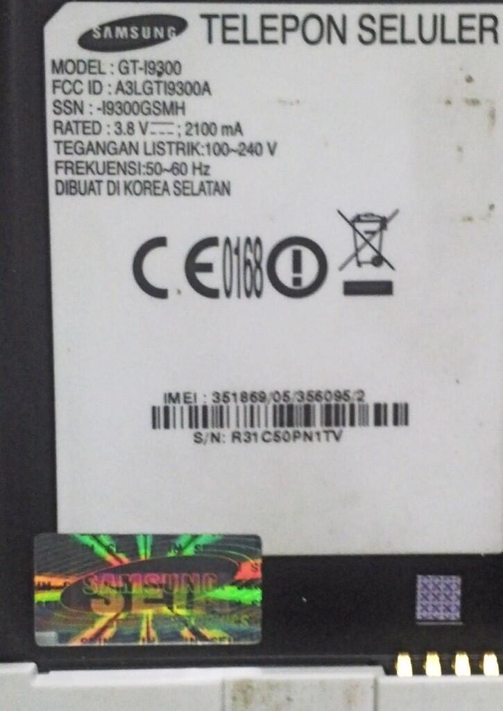 jual wts cepat samsung galaxy s3 segel sein