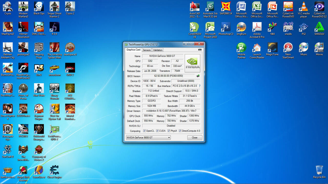 Pixelview GeForce 9800 GT 1GB 256bit Dx10 2nd