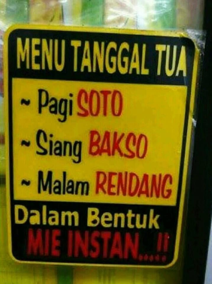 menu murah meriah tanggal tua