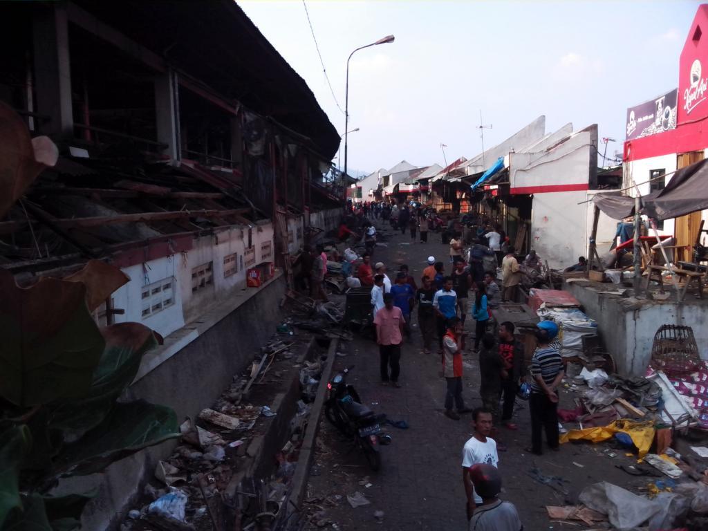 Pasca kebakaran Pasar Induk Cianjur, Jawa Barat