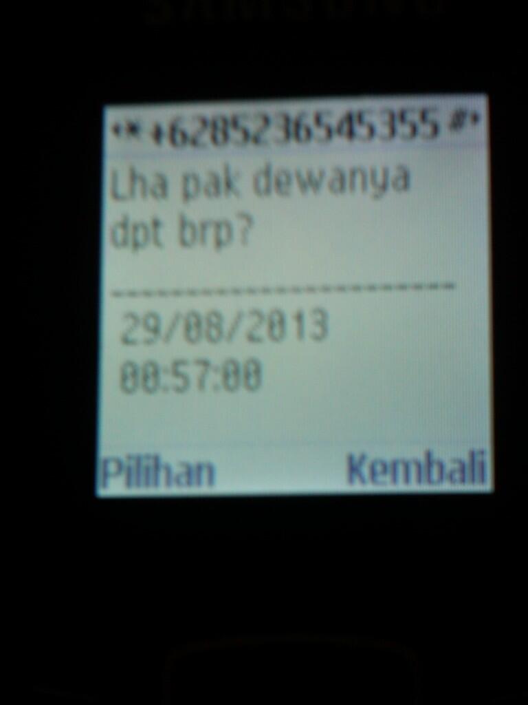 SMS yang masuk tadi malam di hp ane (Share)