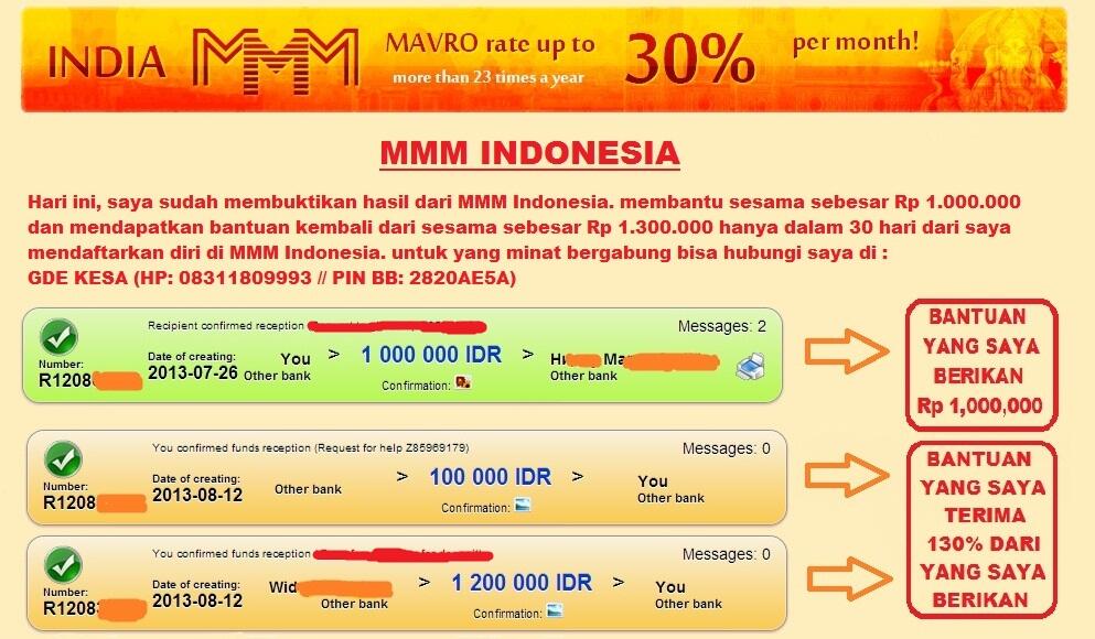 BISNIS INVESTASI BARU DI INDONESIA 1% PERHARI MMM INDONESIA
