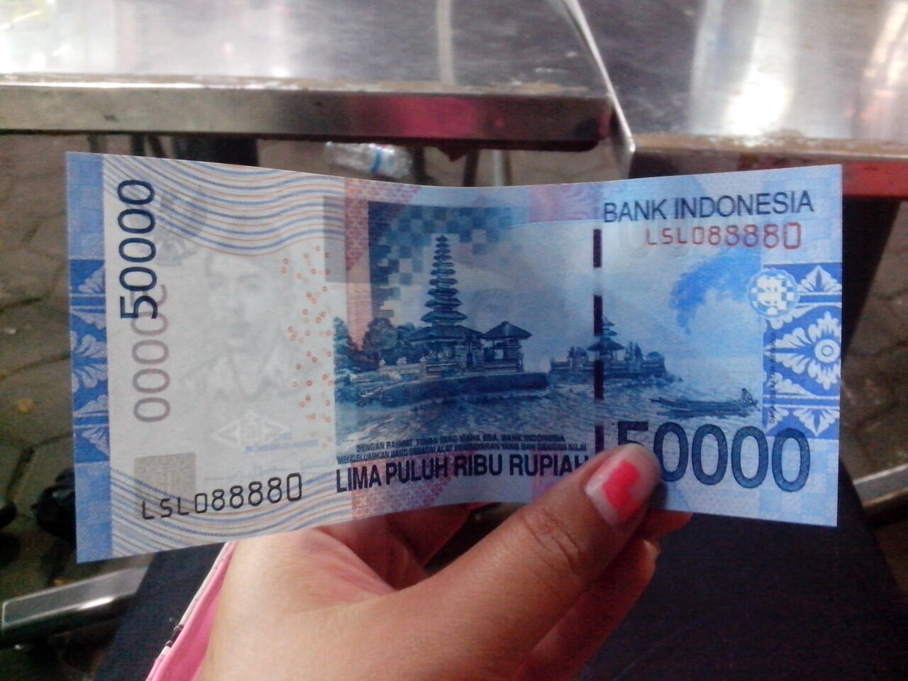 rupiah pecahan 50K no seri cantik!!!
