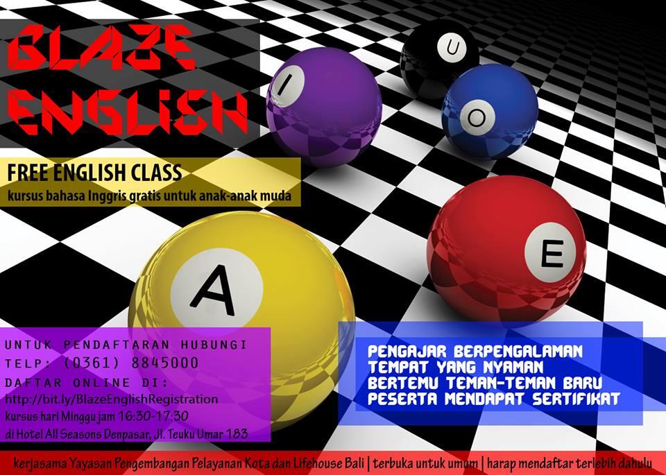 Free English Class!! (BLAZE ENGLISH - Term Aug/Sep 2013 )