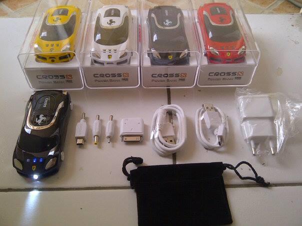Power Bank Cross Model mobil Ferrari 5800 mAh