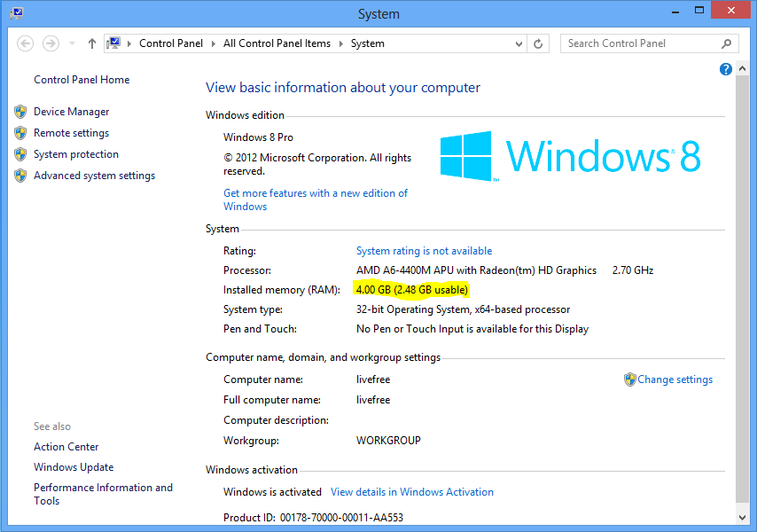4gb kok usable cuma 2,48gb?