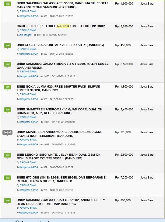 Surat terbuka untuk moderator mild menthol perihal banned id racing snail