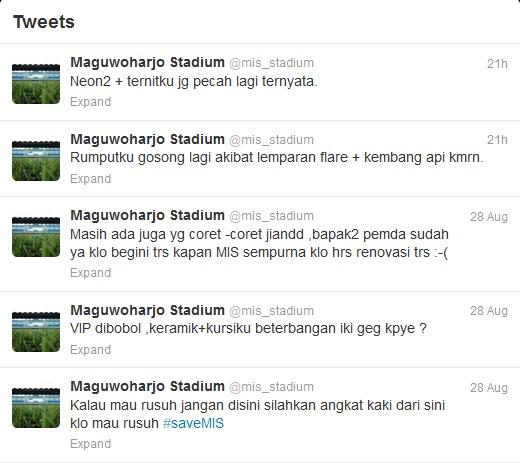 STADION MAGUWOHARJO RUSAK PASCA RUSUH PERSIJA LAWAN PERSIB