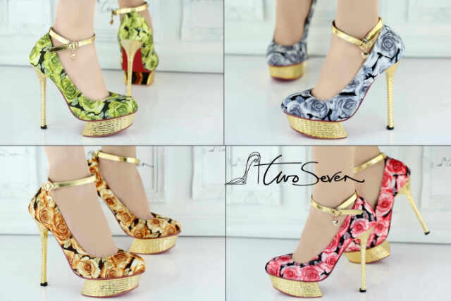 SEPATU HIGH HEELS, WEDGES, FLAT, SANDAL TWOSEVEN, TREASURE, VINE WEST