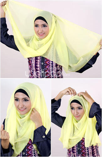 Tampil Cantik dengan Variasi Hijab Polos, Ini Tutorialnya